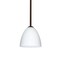 Besa Lighting Vila Stem Pendant, Opal Matte, Bronze Finish, 1x9W LED 1TT-447007-LED-BR - alternate 1